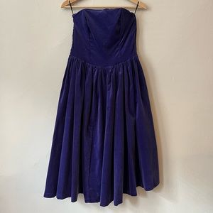 Betsey Johnson Strapless Velvet Dress